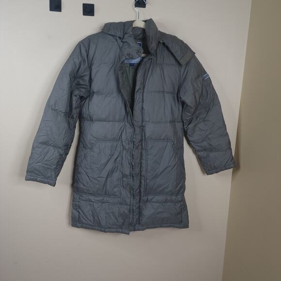 Kazhumi Full Zip Quilted Puffer Coat with Hood in Taupe Size S - Picture 9 of 13